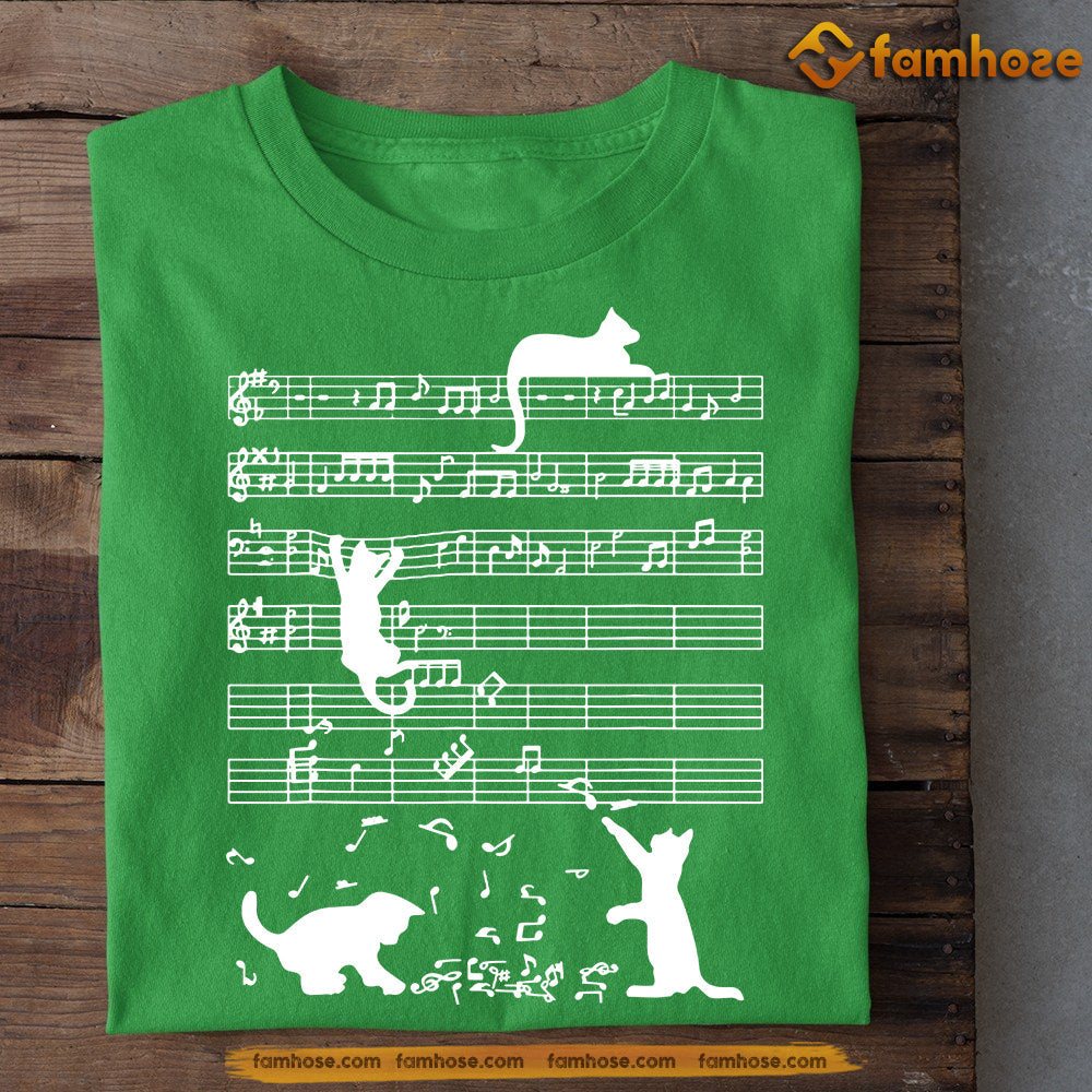 Cute Cat T-shirt, Cats Play A Music, Gift For Cat Lovers, Cat Owners, Cat Tees