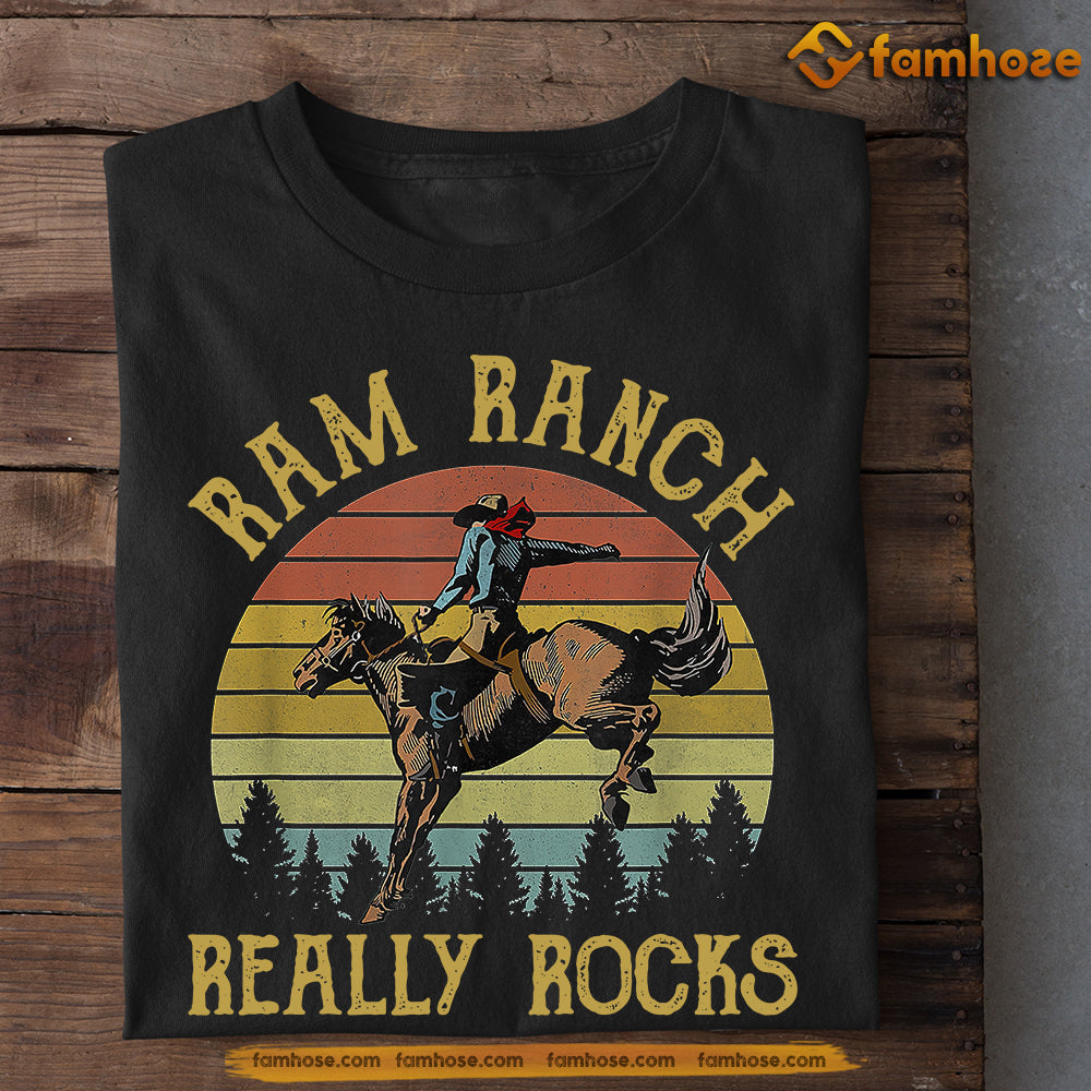 Vintage Cowboy T-shirt, Ram Ranch Really Rocks, Gift For Cowboy Lovers ...