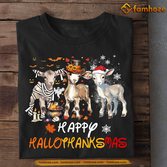 Halloween Goat T-shirt, Halloween Thanksgiving Christmas, Gift For Goat Lovers, Goat Tees