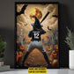 Personalized Softball Witch Canvas Painting, Spooky Season Wall Art Decor, Halloween Poster Gift For Softball Lovers, Softball Girls