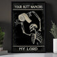 Toilet Paper Tribute, Skeleton Canvas Painting, Spooky Season Wall Art Decor, Halloween Poster Gift For Skull Lovers