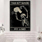 Toilet Paper Tribute, Skeleton Canvas Painting, Spooky Season Wall Art Decor, Halloween Poster Gift For Skull Lovers