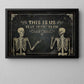 This Is Us, Couple Skeleton Canvas Painting, Spooky Season Wall Art Decor, Halloween Poster Gift For Skull Lovers