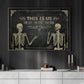 This Is Us, Couple Skeleton Canvas Painting, Spooky Season Wall Art Decor, Halloween Poster Gift For Skull Lovers