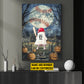 Personalized Ghostly Batter Under The Moon Canvas Painting, Spooky Season Wall Art Decor, Halloween Poster Gift For Baseball Lovers