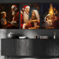 Set Of 3 Santa Claus & Holy Night Christmas, Xmas Canvas Painting, Wall Art Decor - Christmas Poster Gift