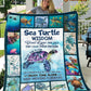 Turtle Blanket, Sea Turtle Wisdom Travel At Your Own Pace Fleece Blanket - Sherpa Blanket Gift For Turtle Lover, Turtle Owners