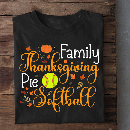 Thanksgiving Softball T-shirt, Thanksgiving Softball, Thankful Gift For Softball Lovers, Softball Players