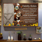 Cow Poster/Canvas, Family Rules Stay Humble Work Hard Show Kindness, Poster Gift For Cow Lovers