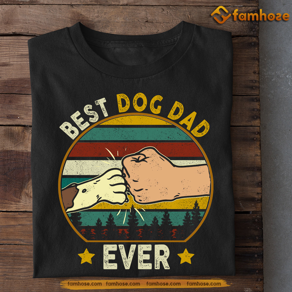 Vintage Father's Day Dog T-shirt, Best Dog Dad Ever, Gift For Dog Lovers, Dog Owners, Dog Tees