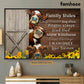 Cow Poster/Canvas, Family Rules Stay Humble Work Hard Show Kindness, Poster Gift For Cow Lovers