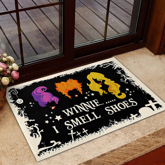 Funny Halloween Doormat, Winnie I Smell Shoes, Doormat For Home Decor Housewarming Gift, Welcome Mat Gift For Halloween Lovers