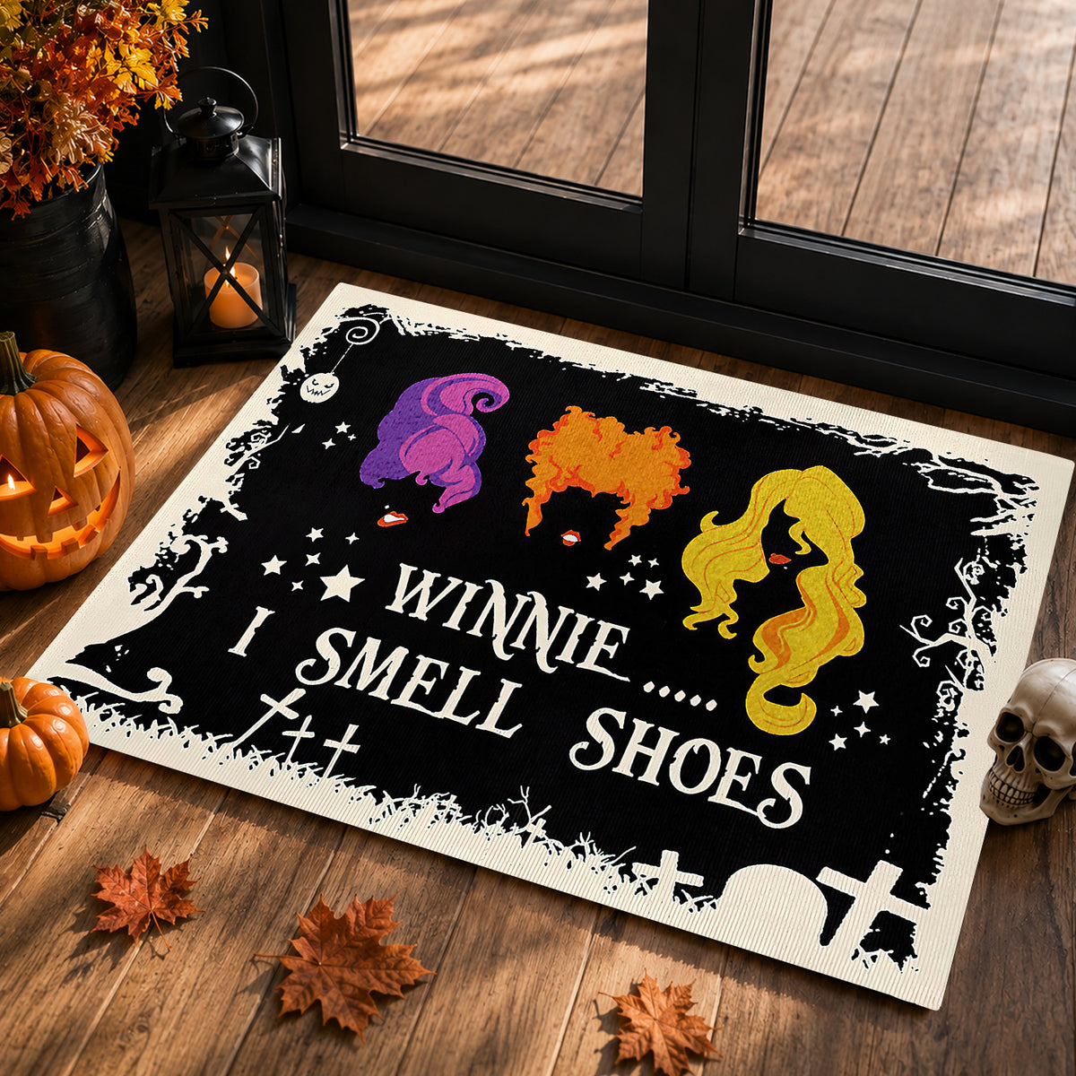 Funny Halloween Doormat, Winnie I Smell Shoes, Doormat For Home Decor Housewarming Gift, Welcome Mat Gift For Halloween Lovers