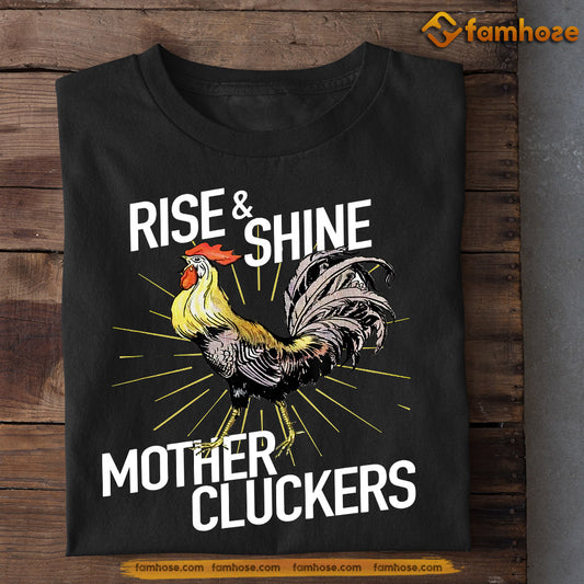 Chicken T-shirt, Rise Shine Mother Cluckers, Gift For Chicken Lovers, Chicken Tees, Farmers
