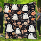 Halloween Ghost  Fleece Blanket - Sherpa Blanket, Spooky Blanket Gift For Ghost Lovers