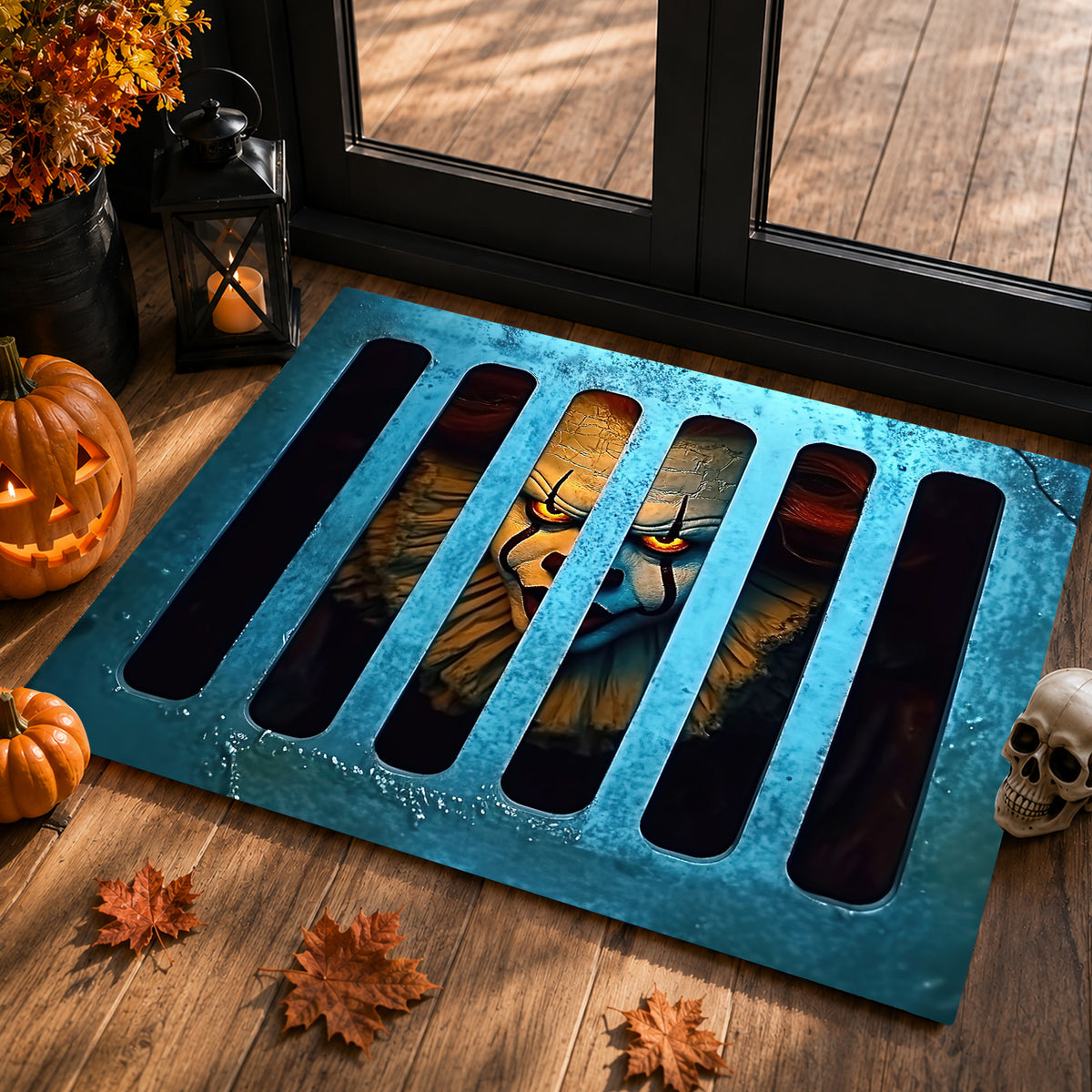 Interesting Halloween Doormat, Scary Pennywise, Doormat For Home Decor Housewarming Gift, Welcome Mat Gift For Halloween Lovers