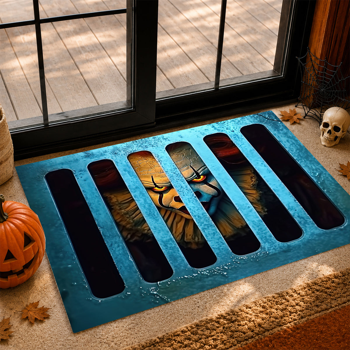 Interesting Halloween Doormat, Scary Pennywise, Doormat For Home Decor Housewarming Gift, Welcome Mat Gift For Halloween Lovers