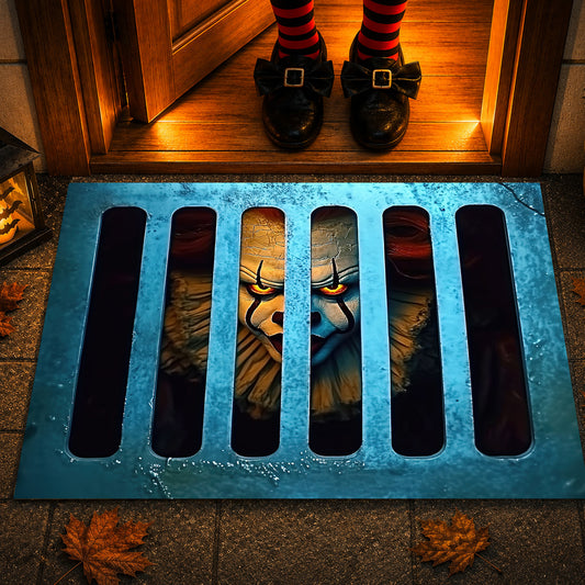 Interesting Halloween Doormat, Scary Pennywise, Doormat For Home Decor Housewarming Gift, Welcome Mat Gift For Halloween Lovers
