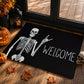 Funny Halloween Doormat, Skeleton Welcome, Doormat For Home Decor Housewarming Gift, Welcome Mat Gift For Halloween Lovers