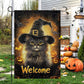 Interesting Cat Welcome Garden Flag, House Flag, Halloween Yard Flag Gift For Cat Lovers