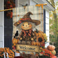 Charming Scarecrow And Pumpkin Halloween Garden Flag & House Flag, Halloween Outdoor Decor, Spooky Yard Decor Gift