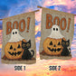 Halloween Garden Flag & House Flag, Cat Pumpkin And Ghost Boo Halloween Outdoor Decor, Spooky Yard Decor Gift