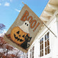 Halloween Garden Flag & House Flag, Cat Pumpkin And Ghost Boo Halloween Outdoor Decor, Spooky Yard Decor Gift