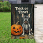 Interesting Halloween French Bulldog Garden Flag & House Flag, Trick Or Treat Halloween Outdoor Decor, Spooky Yard Decor Gift For Dog Lovers