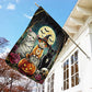 Interesting Cat Garden Flag, House Flag, Trio of Halloween Cats Yard Flag Gift For Cat Lovers