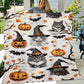 Halloween Witch Cat Fleece Blanket - Sherpa Blanket, Spooky Blanket Gift For Cat Lovers