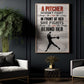 A Pitcher Doesn't Fight, Pitcher Softball Girl Canvas Painting, Sports Wall Art Decor, Gift For Pitcher Softball Lovers