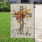 Thanksgiving Horse Garden Flag & House Flag, Give Thanks Thankful Season Outdoor Decor, Yard Decor Gift For Thankful Lovers