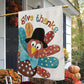 Thanksgiving Garden Flag & House Flag, Give Thanks Turkey Day Outdoor Decor, Thankful Yard Decor Gift