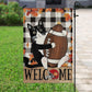 Thanksgiving Cat Garden Flag & House Flag, Kitty With Rugby Ball Thankful Season Outdoor Decor, Yard Decor Gift For Cat Lovers