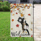 Cute Thanksgiving Cat Garden Flag & House Flag, Welcome Kitty Climbing Outdoor Decor, Yard Decor Gift For Cat Lovers