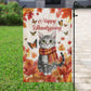 Cute Thanksgiving Cat Garden Flag & House Flag, Happy Thanksgiving Outdoor Decor, Yard Decor Gift For Cat Lovers