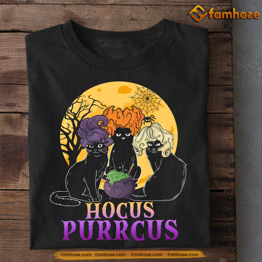 Halloween Cat T-shirt, Hocus Purrcus, Gift For Cat Lovers, Cat Tees, Cat Owners