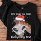 Horse Christmas Sweatshirt, It's Fine I'm Fine Everything Fine Crewneck Sweatshirt Gift For Horse Lovers