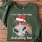 Horse Christmas Sweatshirt, It's Fine I'm Fine Everything Fine Crewneck Sweatshirt Gift For Horse Lovers