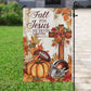 Interesting Football Thanksgiving Garden Flag & House Flag, Fall For Jesus Thankful Season Outdoor Decor, Yard Decor Gift For Football Lovers