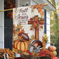 Interesting Football Thanksgiving Garden Flag & House Flag, Fall For Jesus Thankful Season Outdoor Decor, Yard Decor Gift For Football Lovers