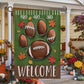 Thanksgiving Football Garden Flag & House Flag, Welcome Thankful Outdoor Decor, Yard Decor Gift For Football Lovers