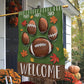 Thanksgiving Football Garden Flag & House Flag, Welcome Thankful Outdoor Decor, Yard Decor Gift For Football Lovers