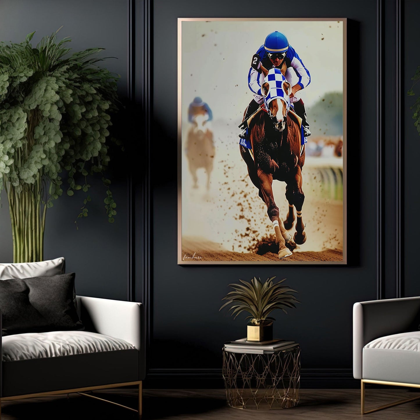 Secretariat Canvas Painting, Let's Race With Me, Horse Race Wall Art Decor, Poster Gift For Horse Racing Lovers