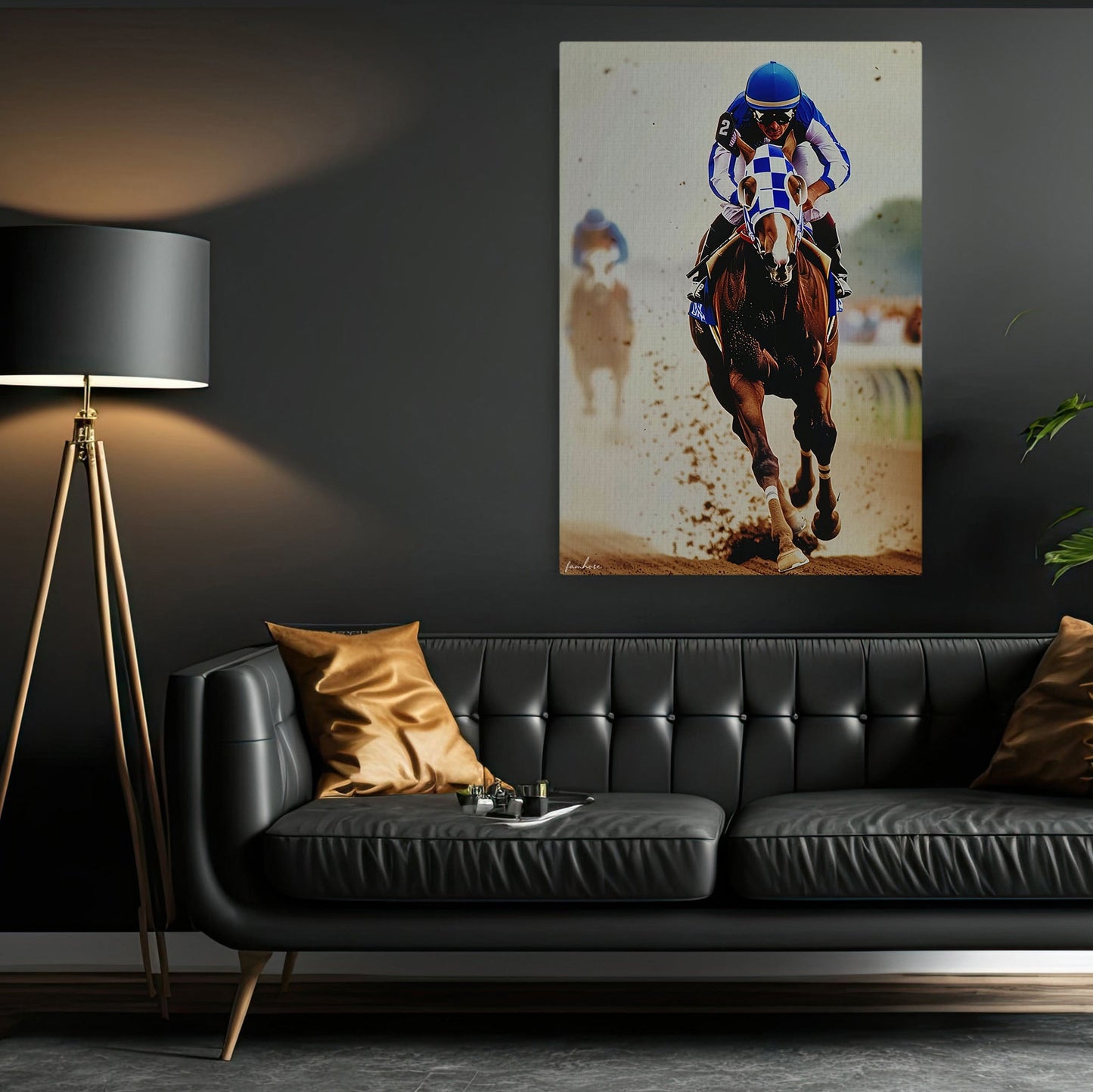 Secretariat Canvas Painting, Let's Race With Me, Horse Race Wall Art Decor, Poster Gift For Horse Racing Lovers