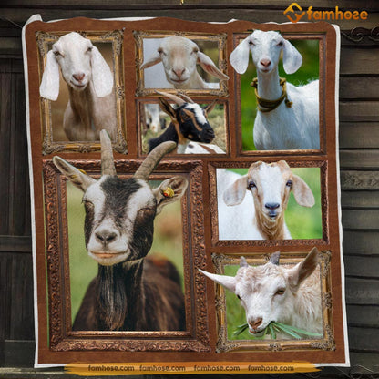 Funny Goat Blanket, Look At Me Goat Fleece Blanket - Sherpa Blanket Gift For Goat Lover