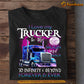 Motivational Valentine's Day Trucker T-shirt, Love My Trucker To The Moon And Back, Romantic Valentines Gift For Your Love, Truck Driver Tees