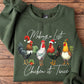 Christmas Chicken Sweatshirt, Making A List Chicken It Twice Crewneck Sweatshirt Gift For Chicken Lovers