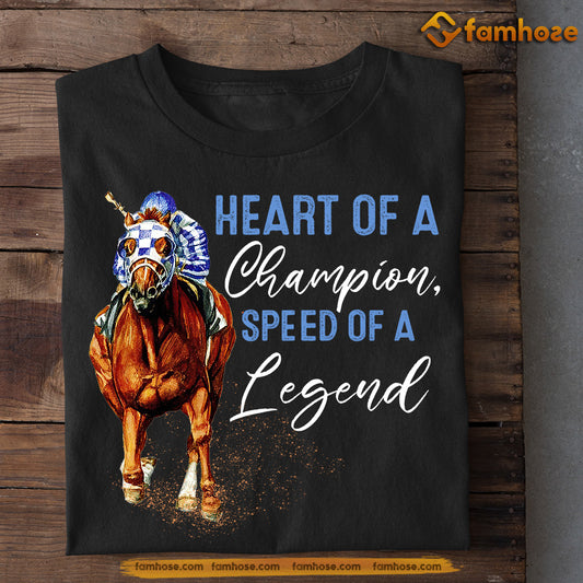Heart Of A Champion Speed Of A Legend Secretariat tshirt For Horse Racing Lovers