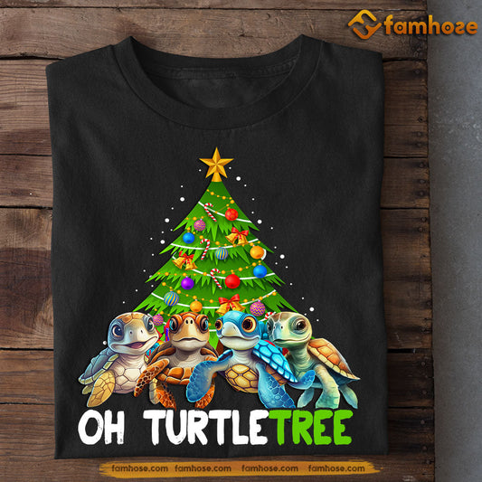 Turtle Christmas T-shirt, Turtles Around Christmas Tree, Gift For Turtle Lovers, Sea Turtle Lovers, Turtle Tees